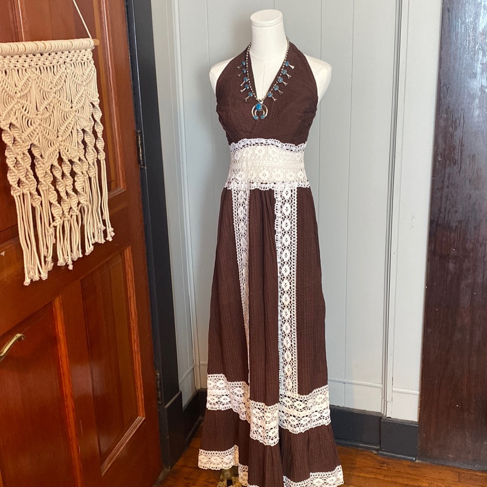 70s boho maxi dress